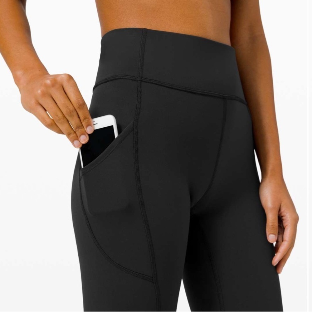 Lululemon Invigorate High-Rise Crop 23" Black Size 2 W6BDVS - Picture 3 of 14